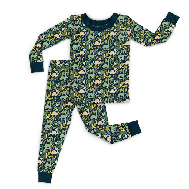 Dreamy Dinosaur Nights Two-Piece Pajama Set For Kids