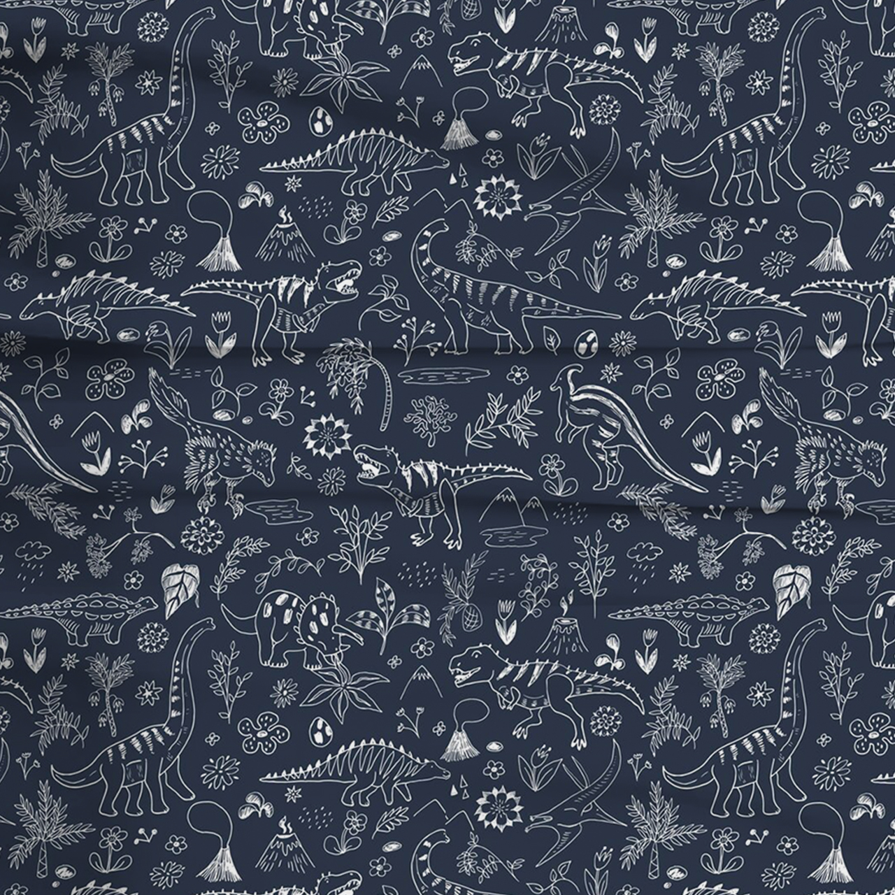 Midnight Dinosaur Two-Piece Pajama Set For Kids