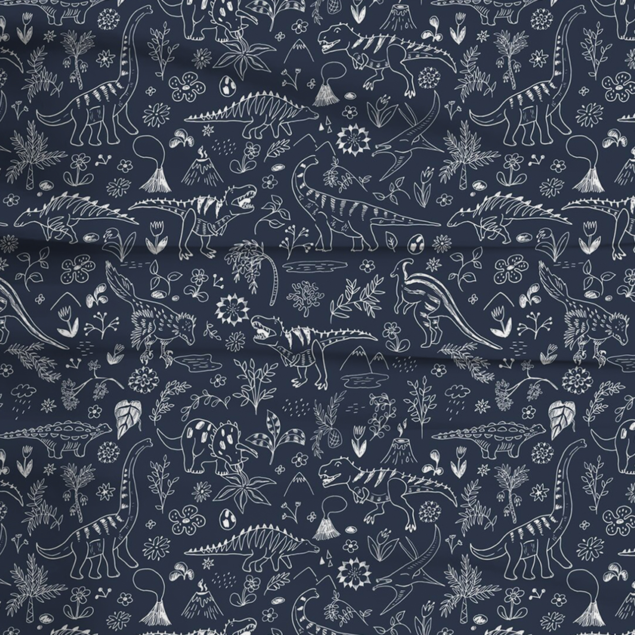 Midnight Dinosaur Two-Piece Pajama Set For Kids