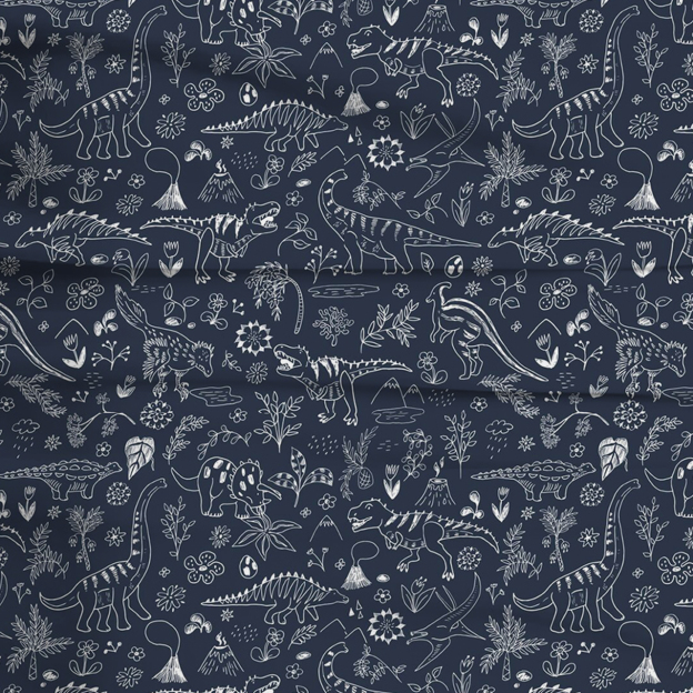 Midnight Dinosaur Two-Piece Pajama Set For Kids