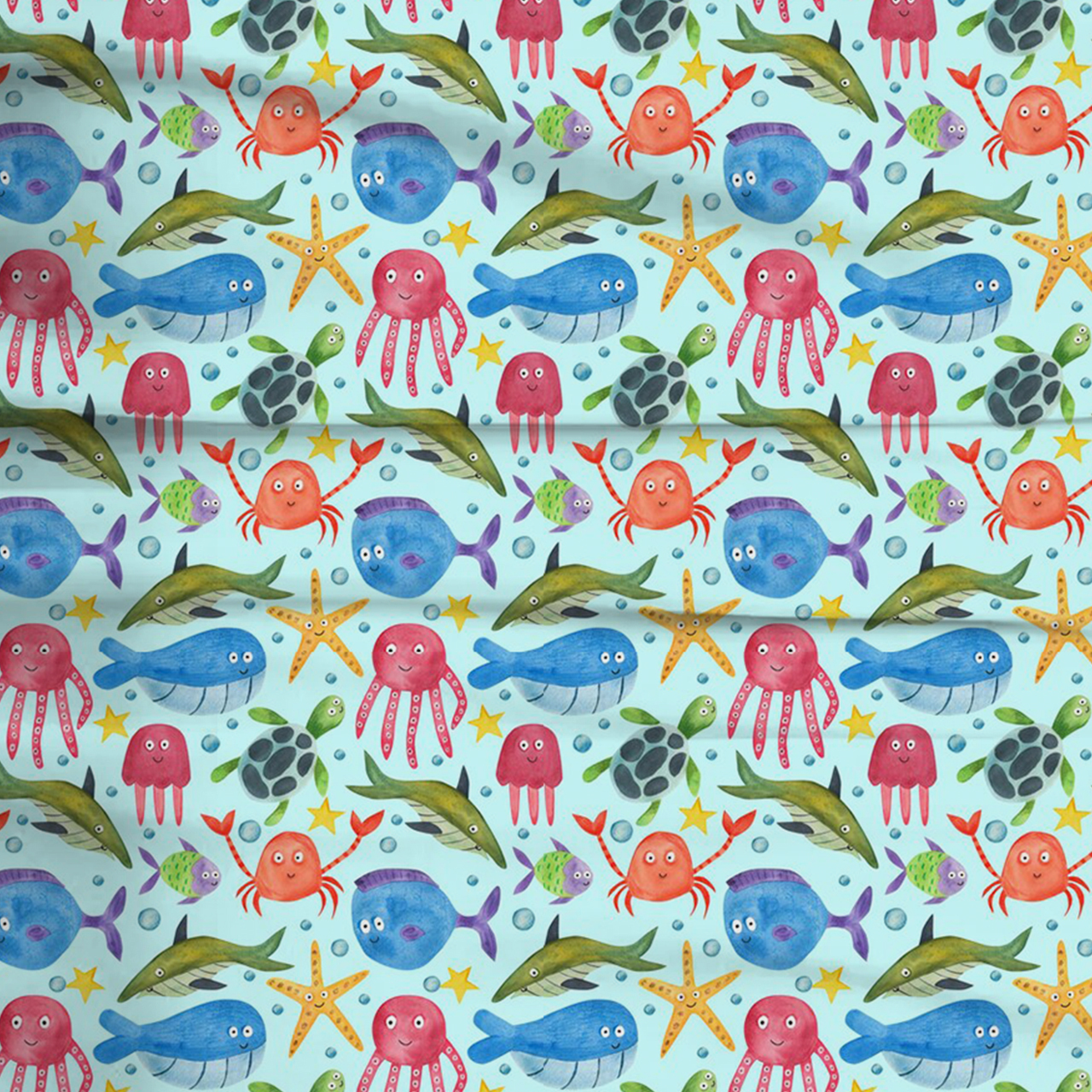 Ocean Friends Two-Piece Pajama Set For Kids