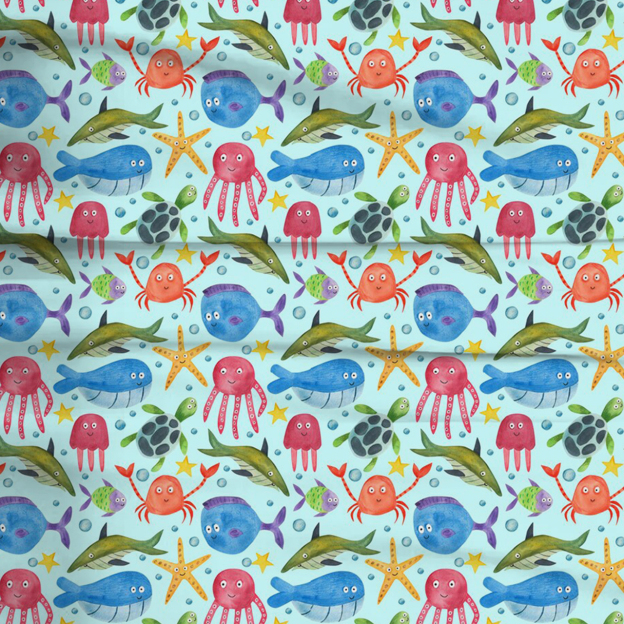 Ocean Friends Two-Piece Pajama Set For Kids