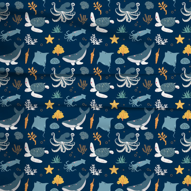 Midnight Ocean Dream Two-Piece Pajama Set For Kids