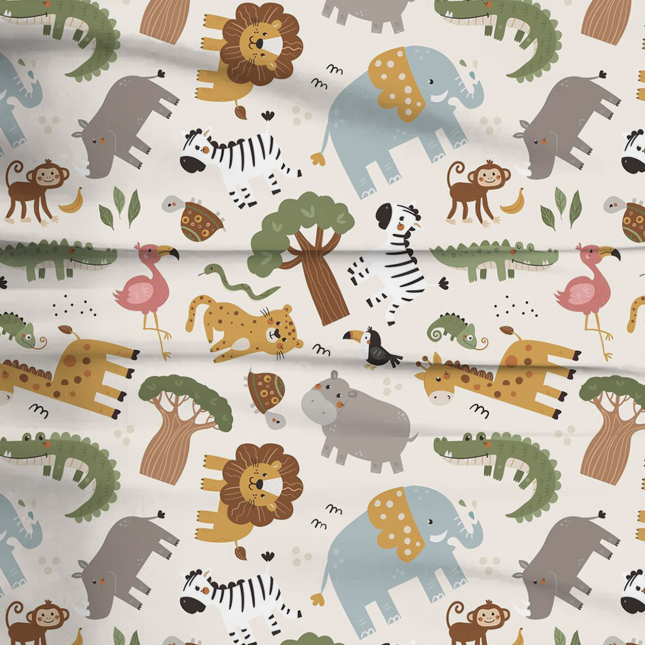Wild Safari Dreams Two-Piece Pajama Set For Kids