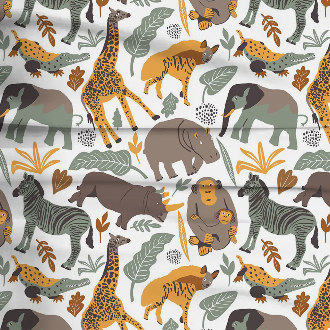 Wild Savannah Two-Piece Pajama Set For Kids