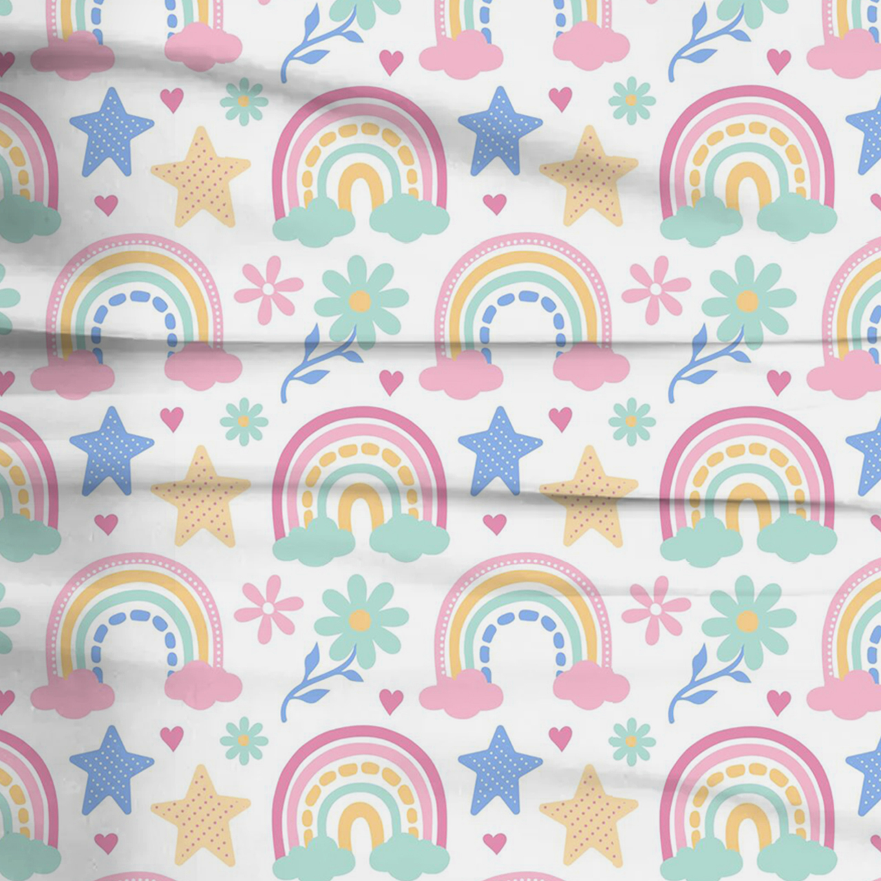 Starry Rainbow Dreams Two-Piece Pajama Set For Kids