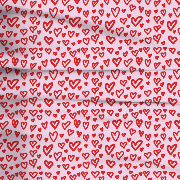 Little Hearts Two-Piece Pajama Set For Kids