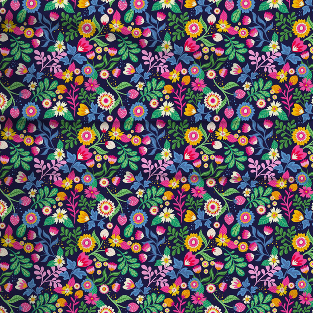 Magical Flower Garden Two-Piece Pajama Set For Kids