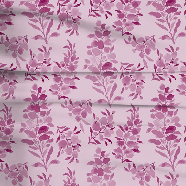 Purple Blossom Two-Piece Pajama Set For Kids