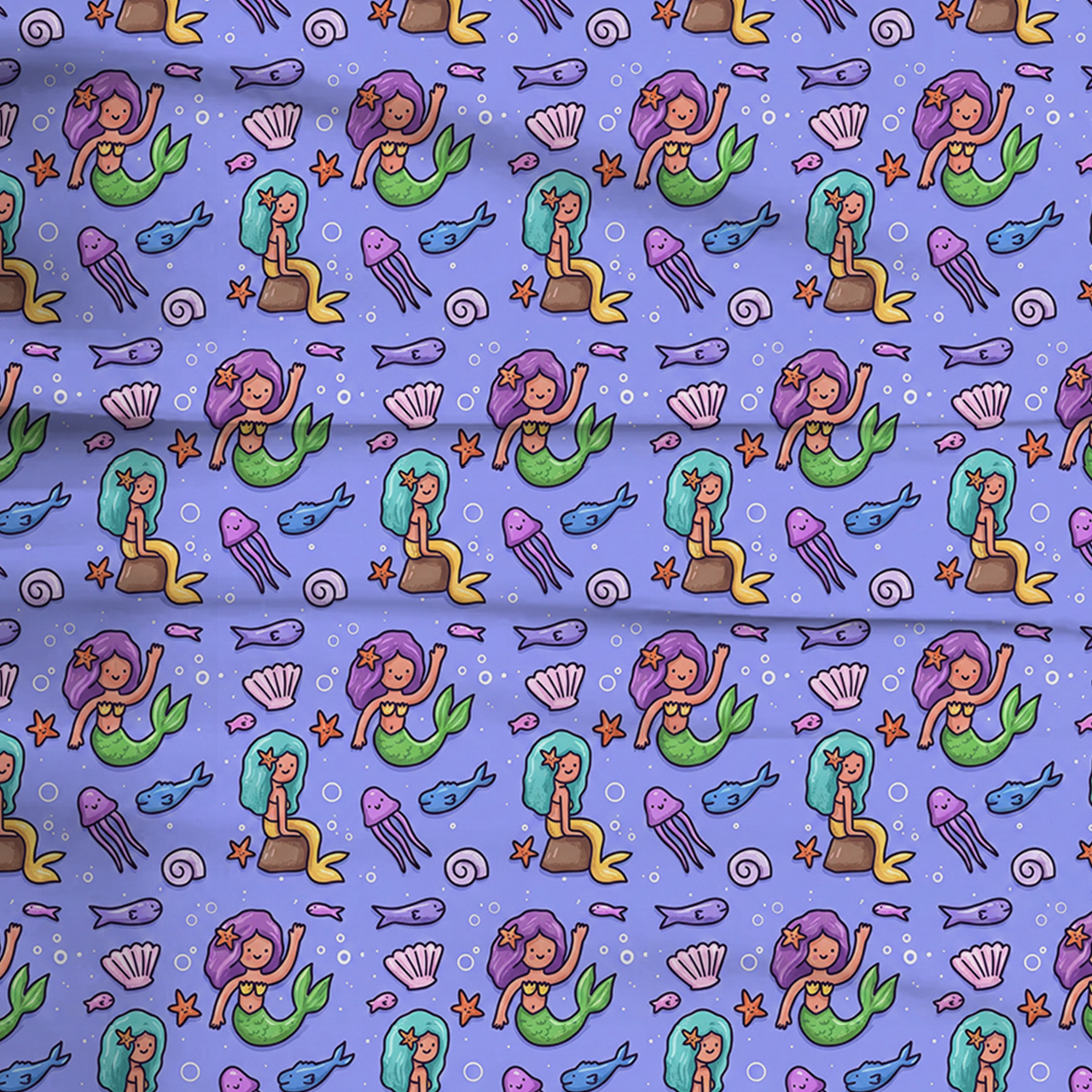 Magical Mermaid Two-Piece Pajama Set For Kids