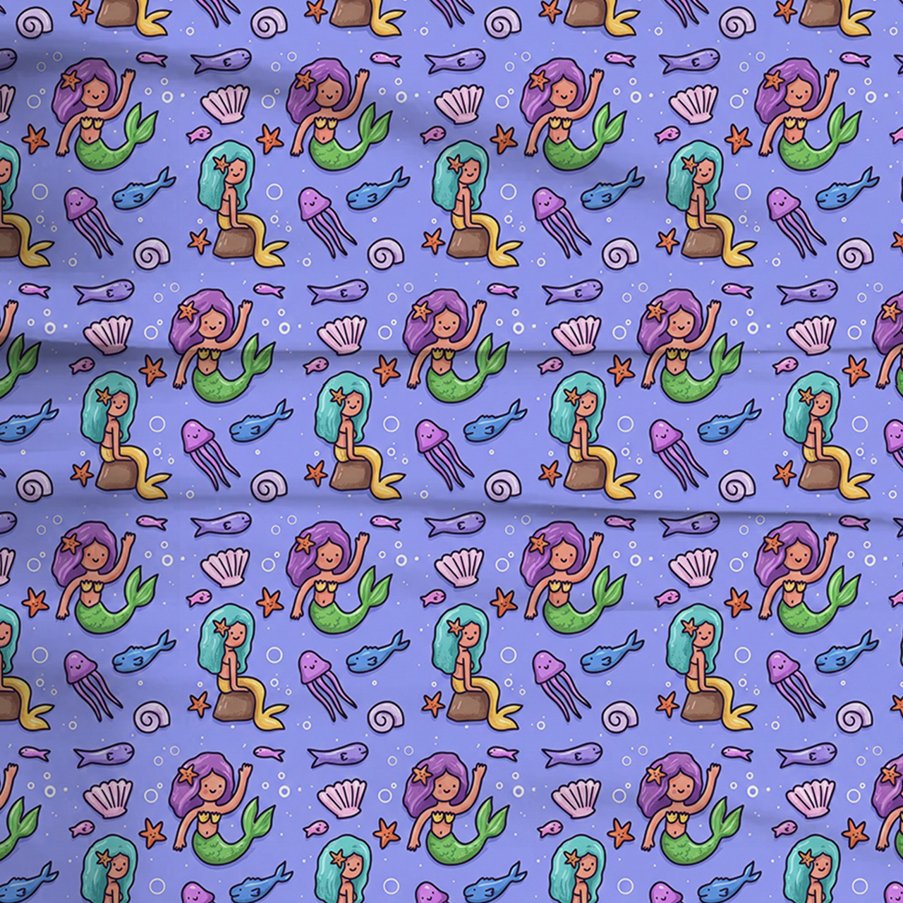 Magical Mermaid Two-Piece Pajama Set For Kids