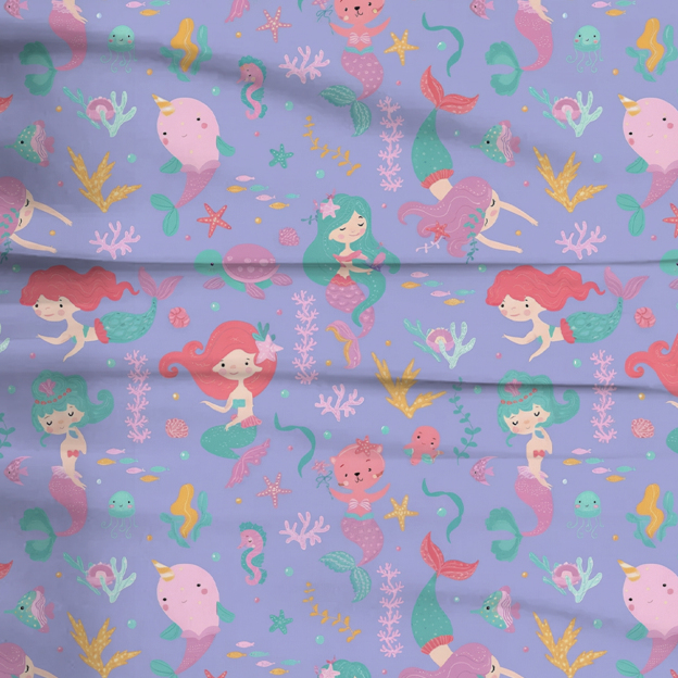 Mermaid Dreamland Two-Piece Pajama Set For Kids