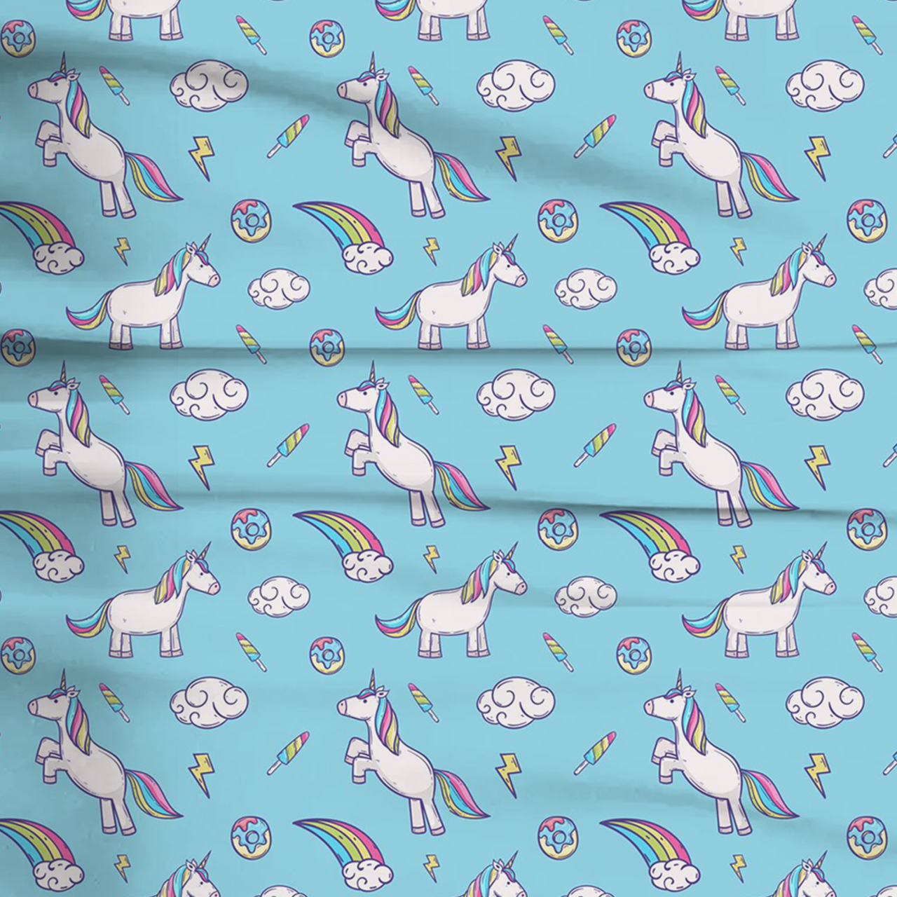 Rainbow Unicorn Two-Piece Pajama Set For Kids