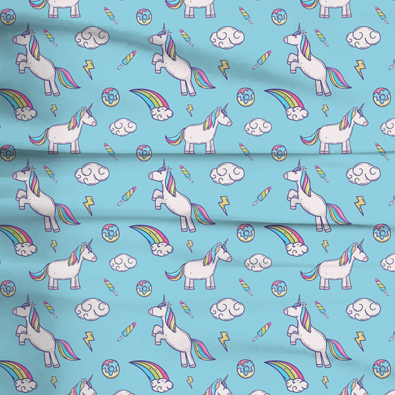 Rainbow Unicorn Two-Piece Pajama Set For Kids