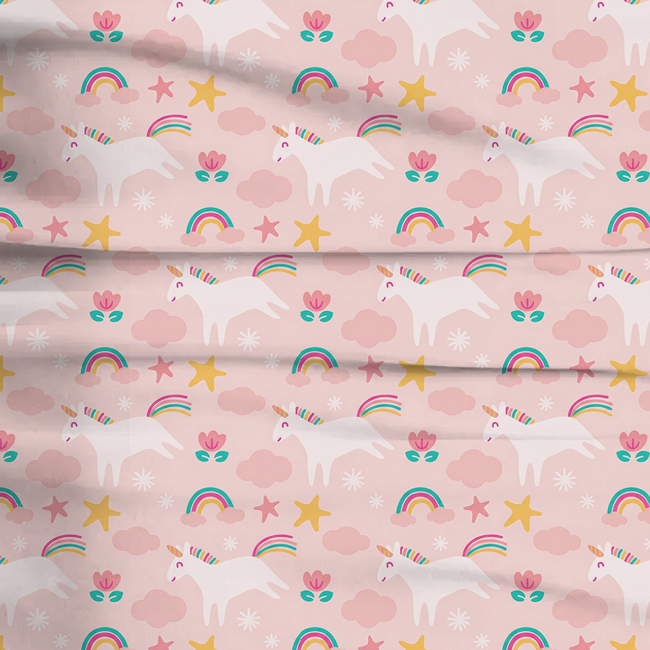 Moonlight Unicorn Two-Piece Pajama Set For Kids