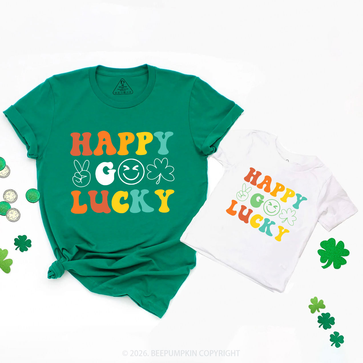Happy Lucky St. Patrick's Day Family Matching T-Shirts