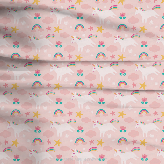 Moonlight Unicorn Two-Piece Pajama Short Sets For Toddler&Kids