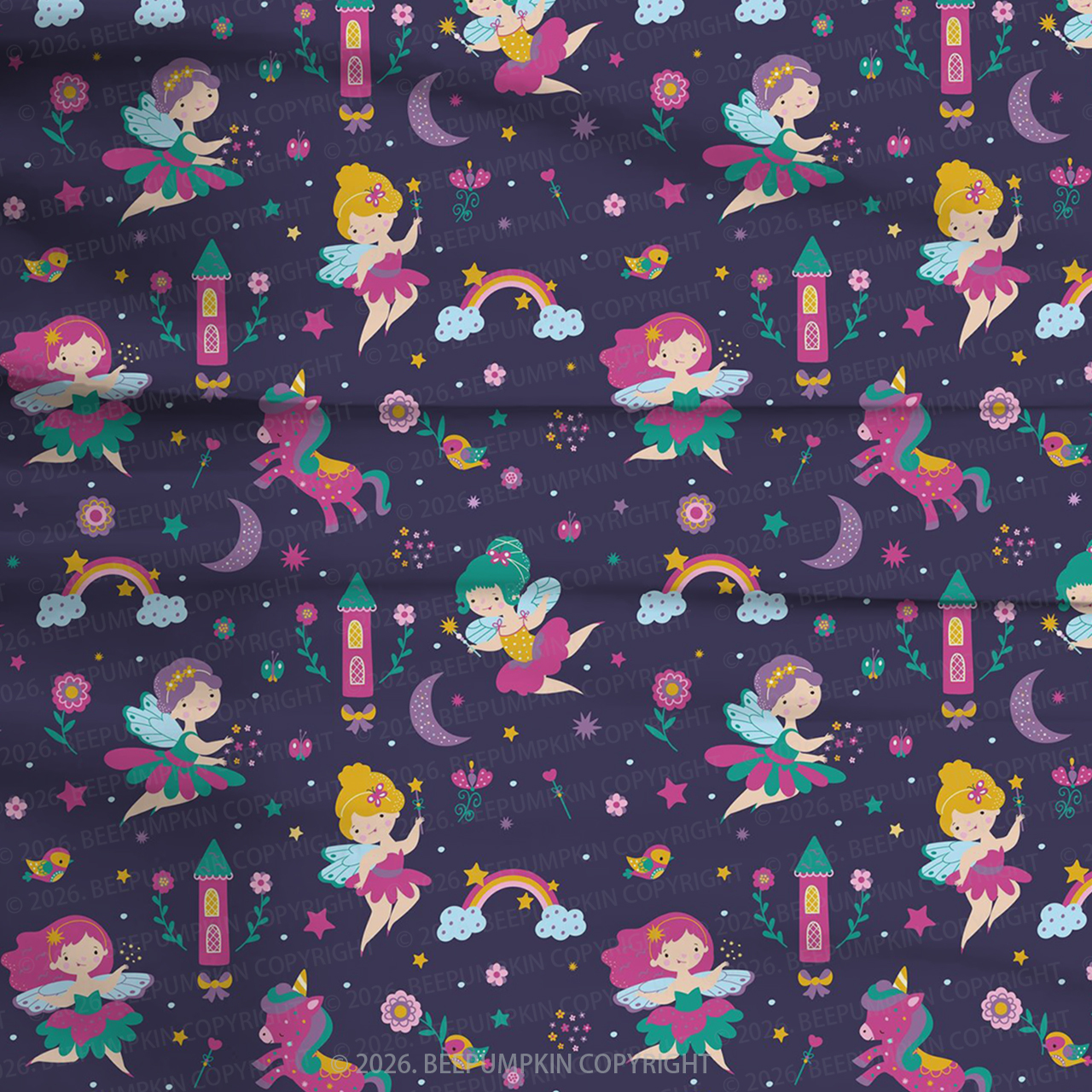 Fairyland Dreams Two-Piece Pajama Short Sets For Toddler&Kids