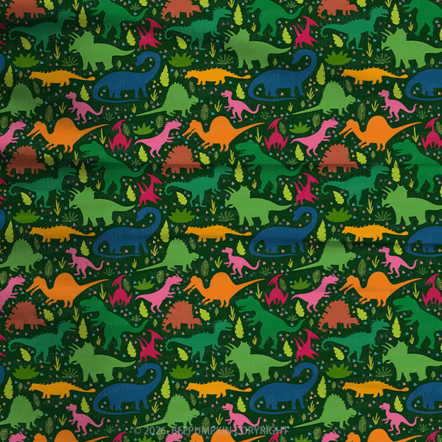 Little Dinosaur Explorer Two-Piece Pajama Short Sets For Toddler&Kids