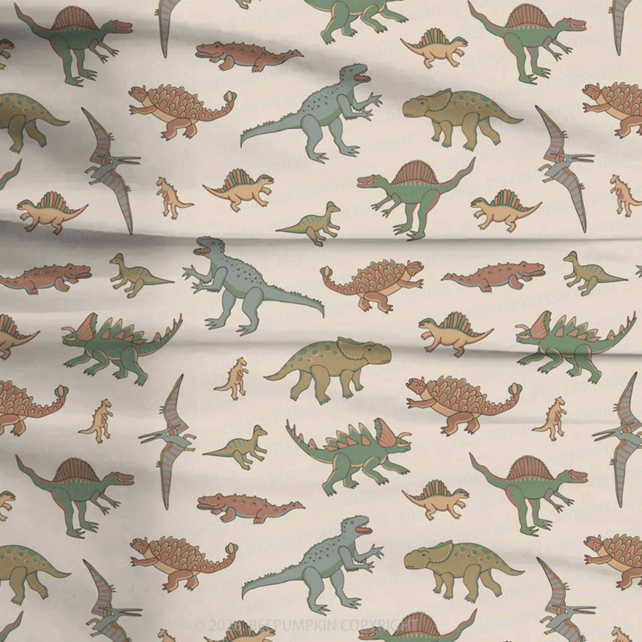 Dinosaur Dreamland Two-Piece Pajama Short Sets For Toddler&Kids