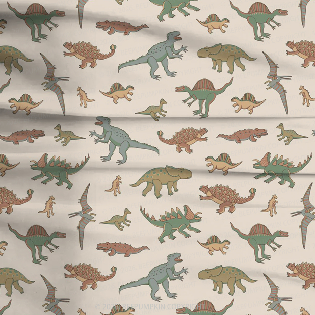 Dinosaur Dreamland Two-Piece Pajama Short Sets For Toddler&Kids