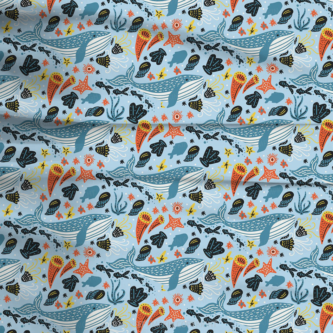 Coral Reef Dreams Two-Piece Pajama Short Sets For Toddler&Kids