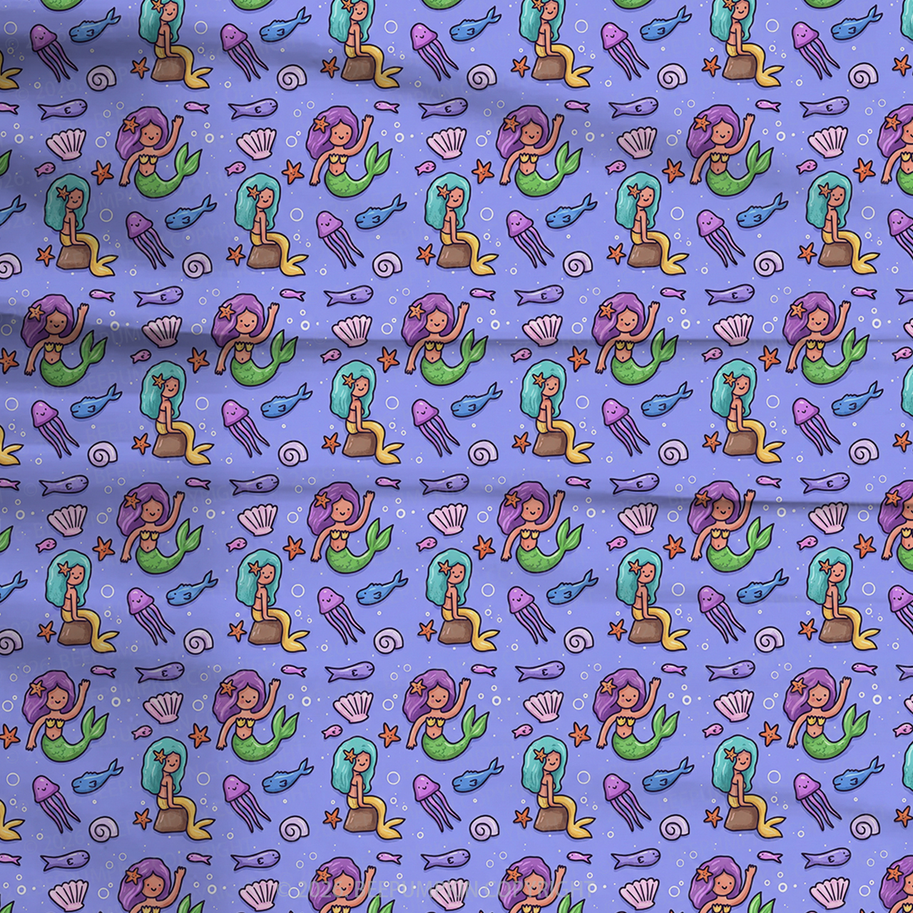 Magical Mermaid Two-Piece Pajama Short Sets For Toddler&Kids