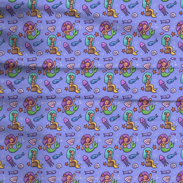 Magical Mermaid Two-Piece Pajama Short Sets For Toddler&Kids