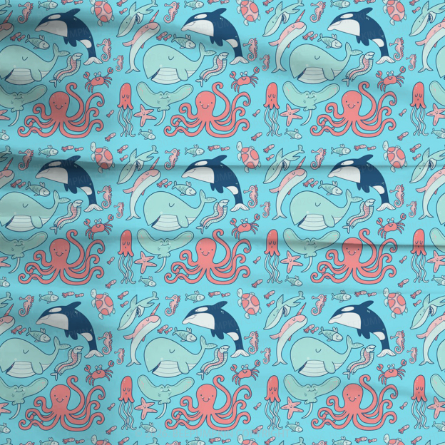 Sea Adventure Two-Piece Pajama Short Sets For Toddler&Kids