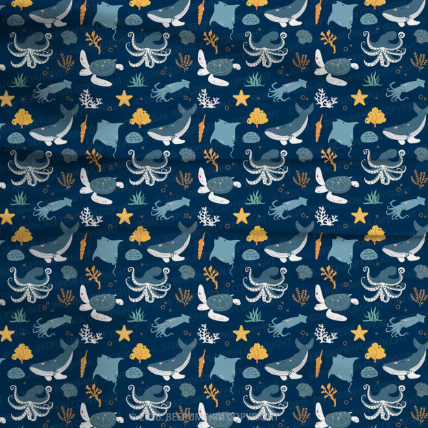 Midnight Ocean Dream Two-Piece Pajama Short Sets For Toddler&Kids