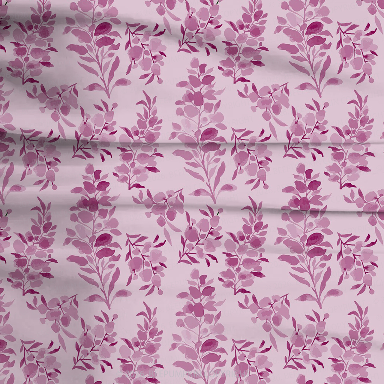 Purple Blossom Two-Piece Pajama Short Sets For Toddler&Kids