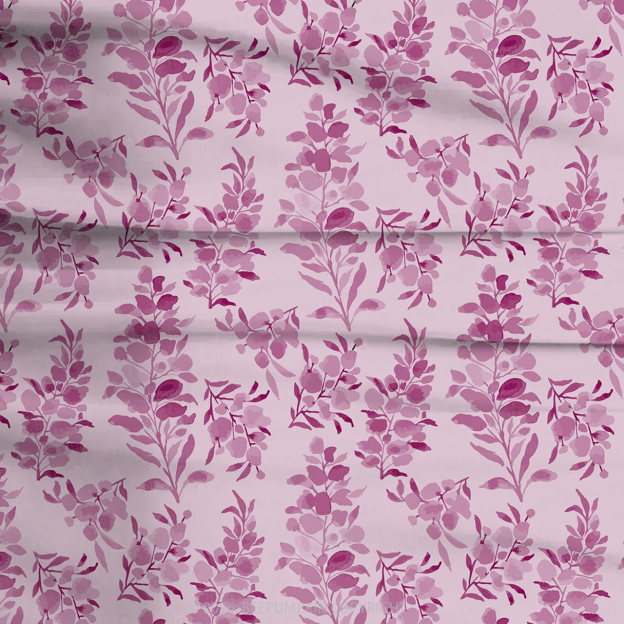 Purple Blossom Two-Piece Pajama Short Sets For Toddler&Kids