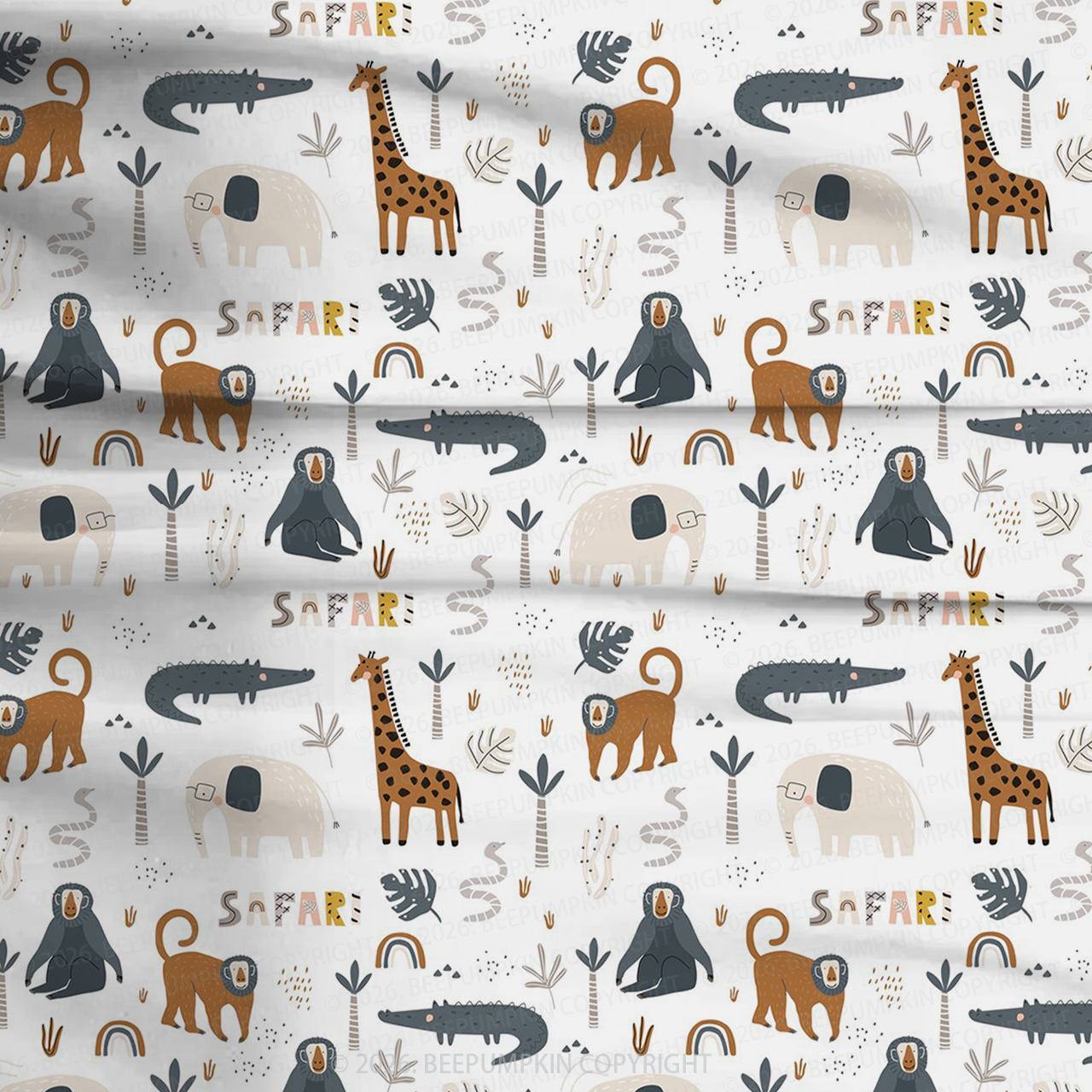 Safari Dreams Two-Piece Pajama Short Sets For Toddler&Kids