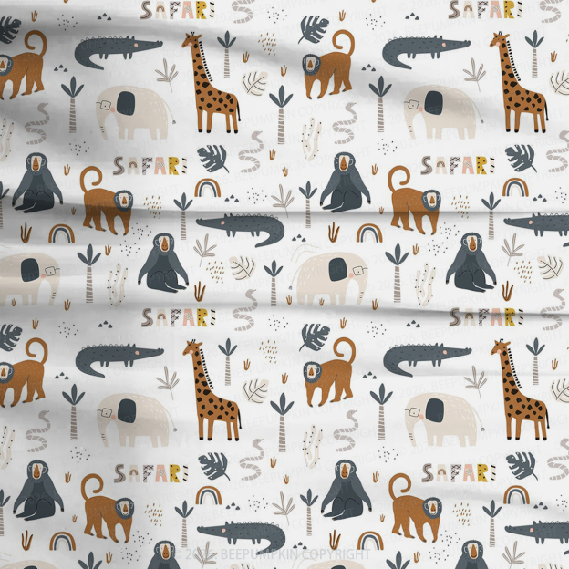 Safari Dreams Two-Piece Pajama Short Sets For Toddler&Kids