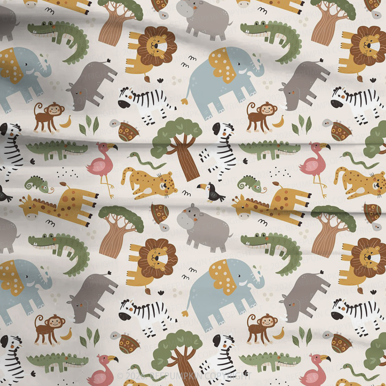 Wild Safari Dreams Two-Piece Pajama Short Sets For Toddler&Kids