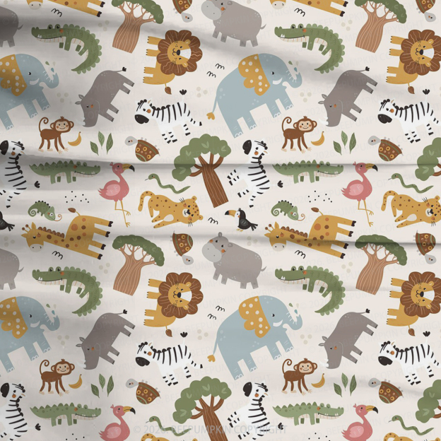 Wild Safari Dreams Two-Piece Pajama Short Sets For Toddler&Kids