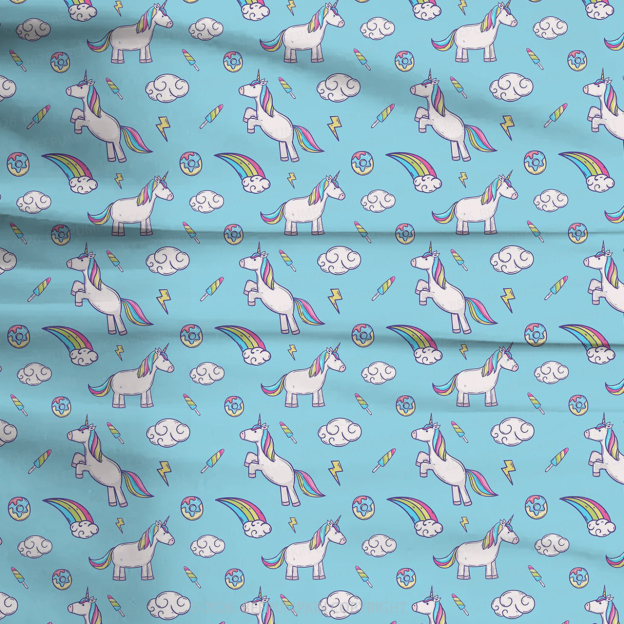 Rainbow Unicorn Two-Piece Pajama Short Sets For Toddler&Kids