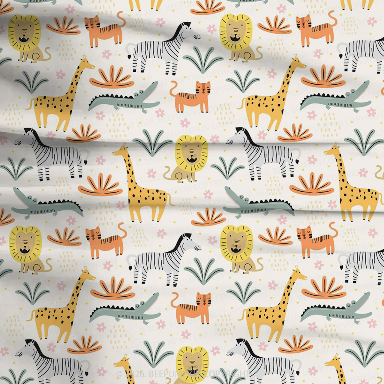 Sunny Safari Two-Piece Pajama Short Sets For Toddler&Kids