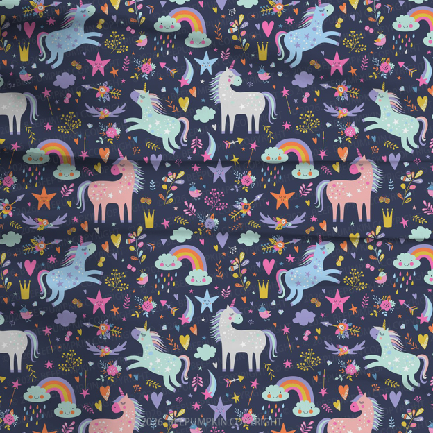 Starlight Unicorn Two-Piece Pajama Short Sets For Toddler&Kids