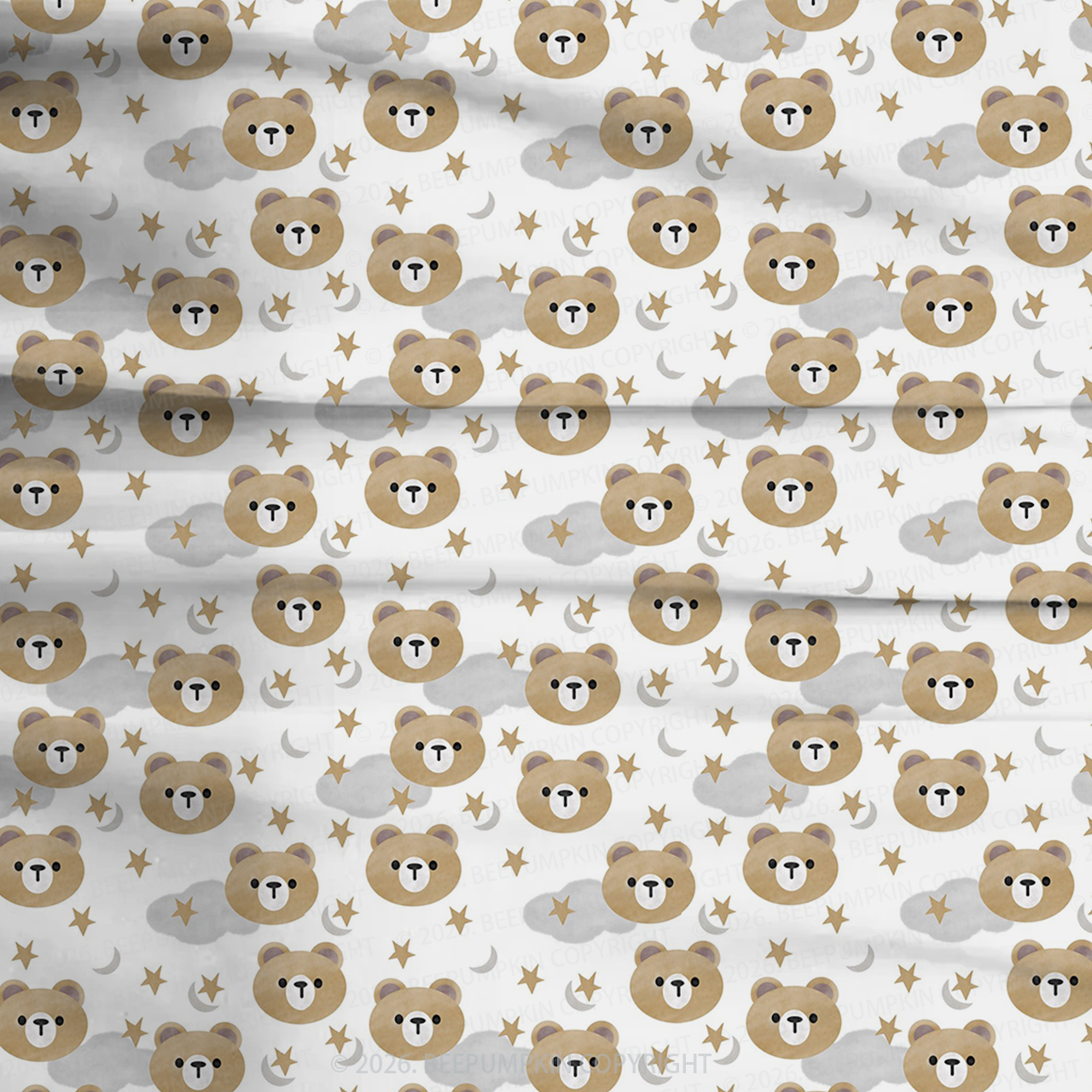 Starry Bear Dreams Two-Piece Pajama Short Sets For Toddler&Kids