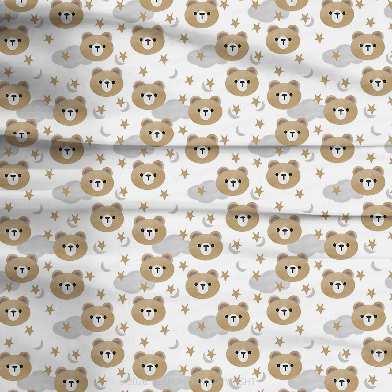 Starry Bear Dreams Two-Piece Pajama Short Sets For Toddler&Kids