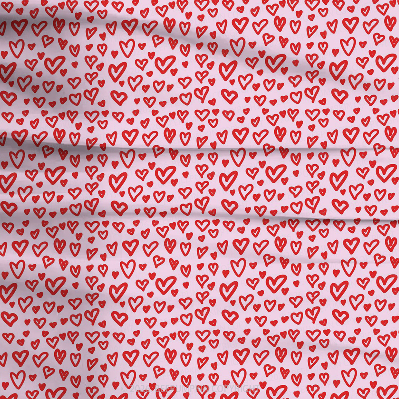 Little Hearts Two-Piece Pajama Short Sets For Toddler&Kids