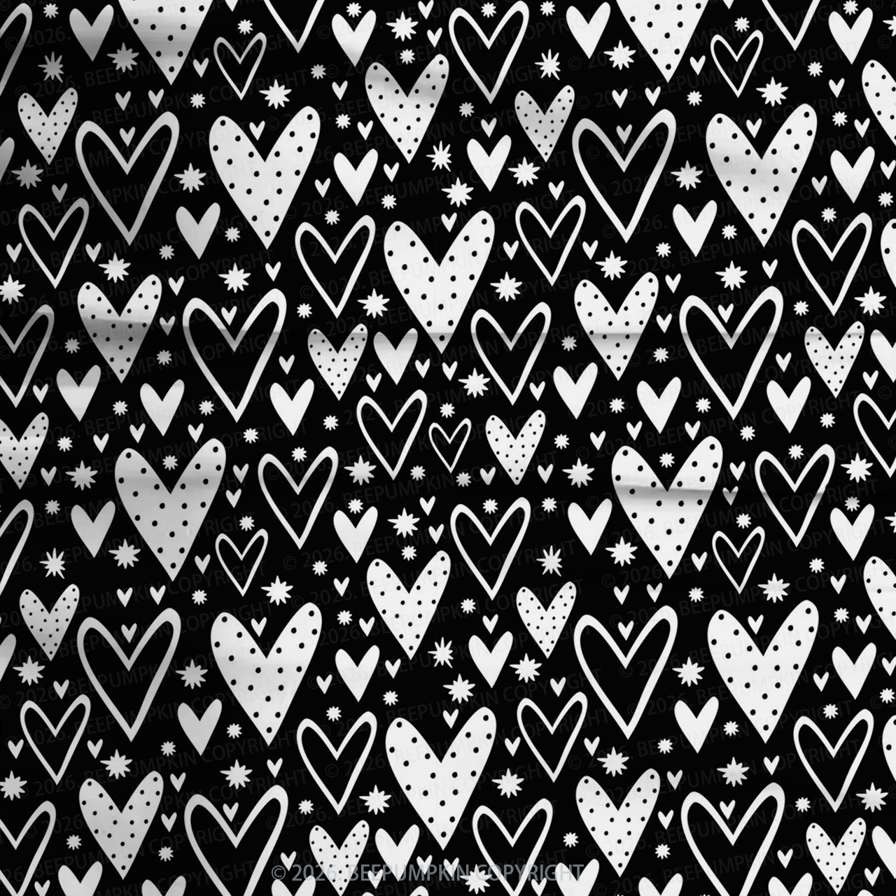 Midnight Hearts Two-Piece Pajama Short Sets For Toddler&Kids