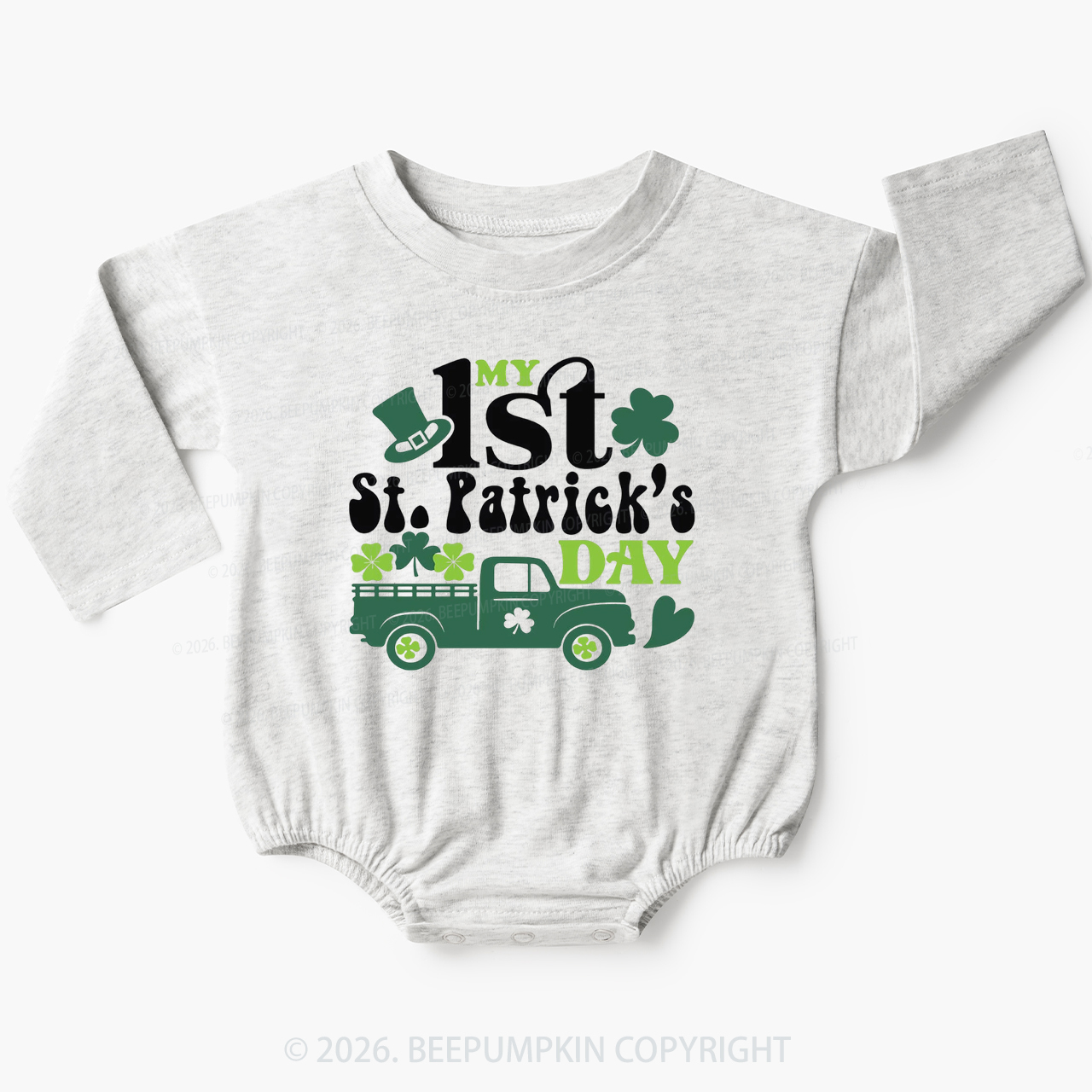 My First St. Patrick's Day Baby Bubble Romper Beepumpkin