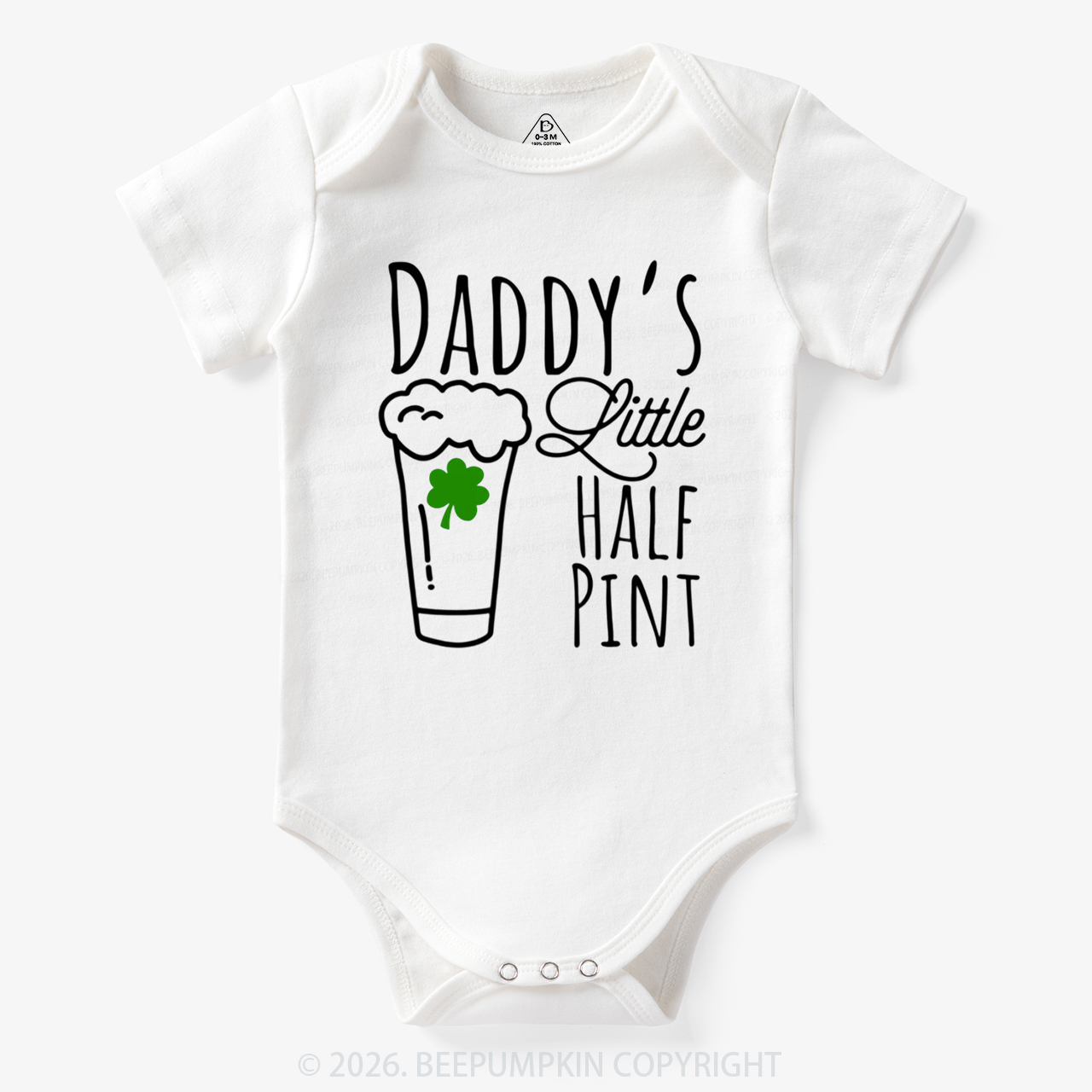 Daddy's Little Half Pint St. Patrick's Day Bodysuit