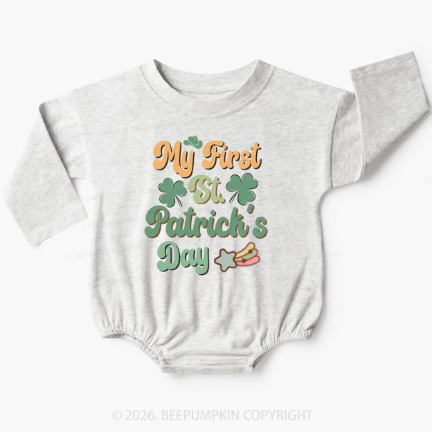 My First St. Patrick's Day Lucky Baby Bubble Romper Beepumpkin