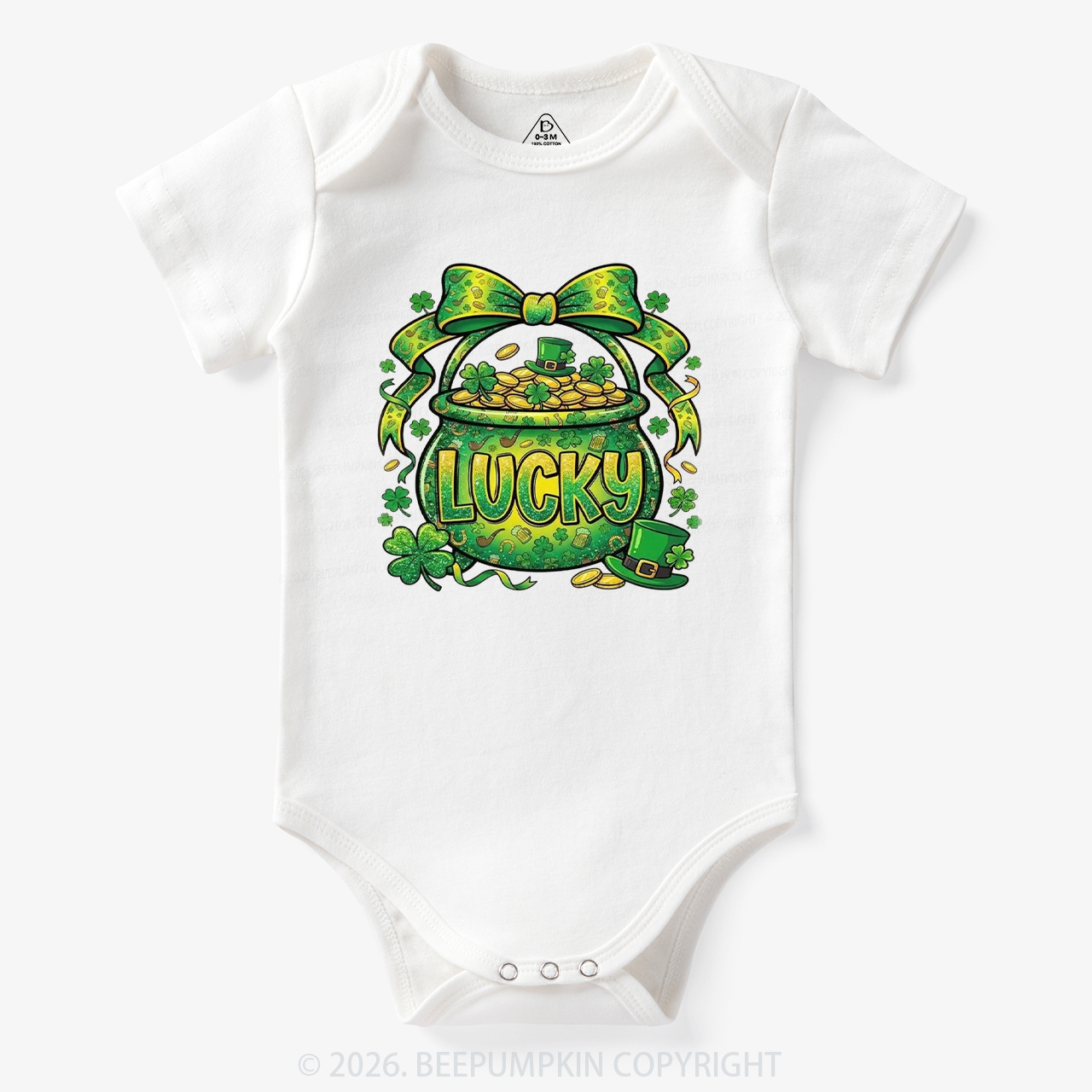 Lucky Shamrock Coquette St. Patrick's Day Bodysuit