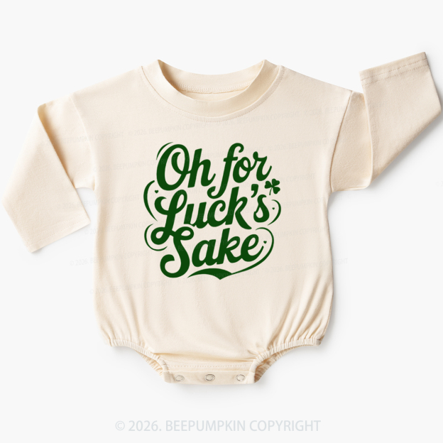 Oh For Luck’s Sake St. Patrick's Day Baby Bubble Romper Beepumpkin