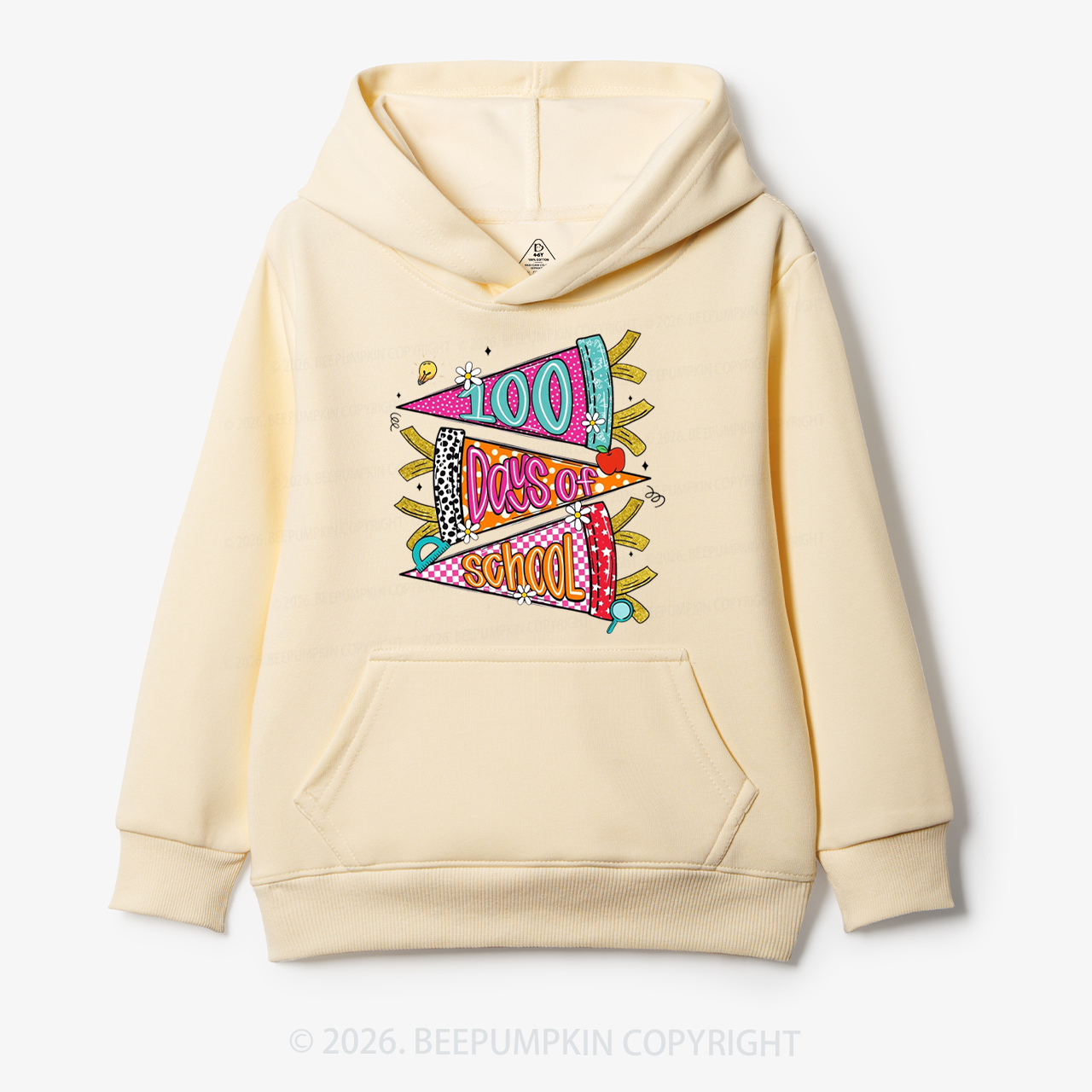 100 Days of School Coquette Bow Pencil Toddler&Kid's Hoodies