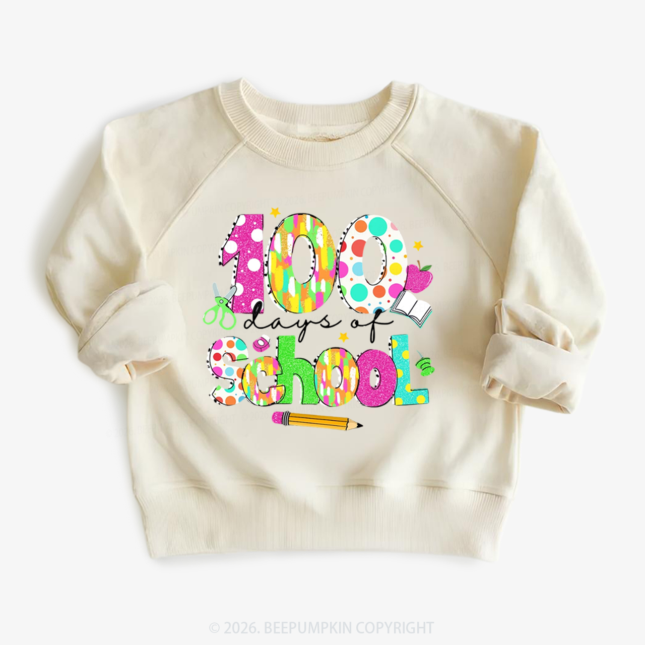 Colorful 100 Days of School Toddler&Kid's Sweatshirt